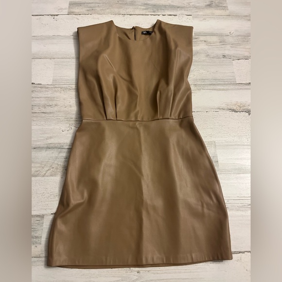 Zara Dresses & Skirts - Zara Tan Sleeveless Dress